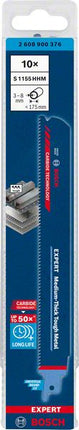 Brzeszczot do piły szablastej Bosch EXPERT Medium Thick Tough Metal S 1155 HHM 225 mm 10 szt. ( 2608900376 ) Carbide Technology