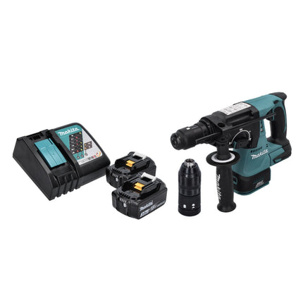 Makita DHR 243 RF akumulatorowa wiertarko-wkrętarka udarowa 18 V SDS plus bezszczotkowa + 2x akumulator 3,0 Ah + ładowarka