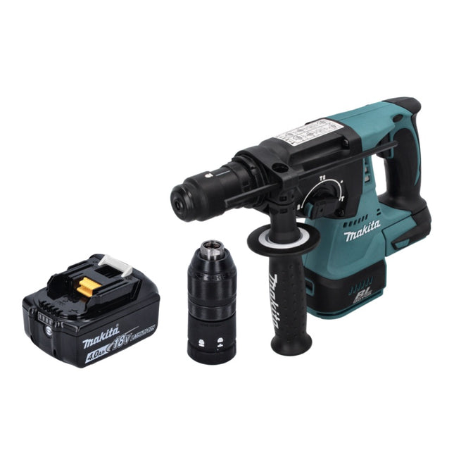 Makita DHR 243 M1 akumulatorowa wiertarko-wkrętarka udarowa 18 V SDS plus Brushless + 1x akumulator 4,0 Ah - bez ładowarki