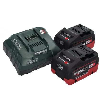 Metabo KS 18 LTX 66 BL Akumulatorowa pilarka tarczowa 18 V 165 mm ( 611866660 ) + 2x akumulator 5,5 Ah + ładowarka + metaBOX