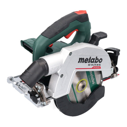 Metabo KS 18 LTX 66 BL Akumulatorowa pilarka tarczowa 18 V 165 mm + 2x akumulator 4,0 Ah + ładowarka + szyna poprzeczna + metaBOX