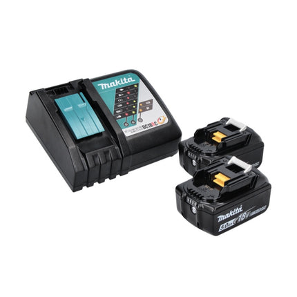 Makita DMP 181 RTJ kompresor akumulatorowy 18 V 11,1 bar + 2x akumulator 5,0 Ah + ładowarka + Makpac