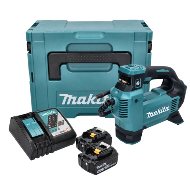 Makita DMP 181 RGJ akumulatorowa sprężarka 18 V 11,1 bar + 2x akumulator 6,0 Ah + ładowarka + Makpac