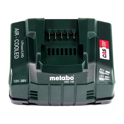 Zestaw podstawowy Metabo 1x akumulator Li-Power 18 V 4,0 Ah CAS Li-Ion ( 625027000 ) + szybka ładowarka ASC 145 ( 627378000 )