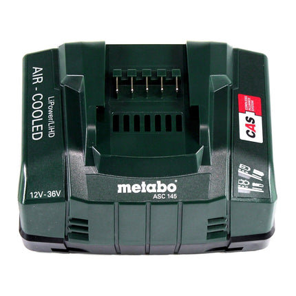 Zestaw podstawowy Metabo 2x akumulator Li-Power 18 V 4,0 Ah CAS Li-Ion ( 2x 625027000 ) + szybka ładowarka ASC 145 ( 627378000 )