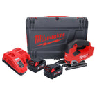 Wyrzynarka akumulatorowa Milwaukee M18 FJS-502X 18 V 25 mm suw bezszczotkowy ( 4933464727 ) + 2x akumulator 5,0 Ah + ładowarka + pudełko HD
