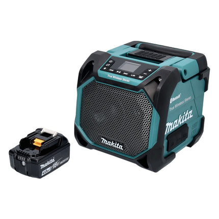 Makita DMR 203 M1 Głośnik Bluetooth 12 V 18 V IP64 + 1x akumulator 4,0 Ah - bez ładowarki
