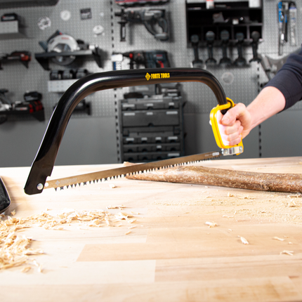 FORTE Tools Bügelsäge FT21 mit feststehendem Blatt für frisches, feuchtes Holz, Länge: 61 cm, schwarz, Premium Säge aus hochwertigem Stahl ( 000040031214 ) - Toolbrothers