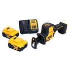 DeWalt DCS 369 P2 akumulatorowa pilarka szablasta 18 V bezszczotkowa + 2x akumulator 5,0 Ah + ładowarka