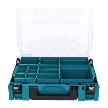 Makita MAKPAC 1 walizka na drobne części 395 x 295 x 110 mm ( 191X80-2 ) z 13-krotnym wkładem do pudełka