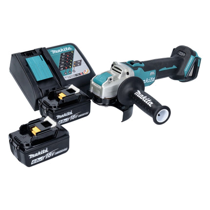 Akumulatorowa szlifierka kątowa Makita DGA 521 RGX1 18 V 125 mm X-LOCK Brushless + 2x akumulator 6,0 Ah + ładowarka