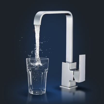 Rosenhahn Soehne Juist 200 Kuechenarmatur 360 Drehbarer Wasserhahn Kueche Armatur Kueche Chrom 2 fach verstellbare Spueltischarmatur Anschlussschlaeuche 0 - toolbrothers