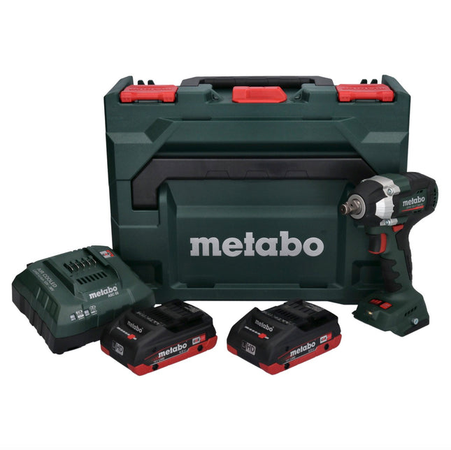 Metabo SSW 18 LT 300 BL akumulatorowy klucz udarowy 18 V 300 Nm bezszczotkowy + 2x akumulator 4,0 Ah + ładowarka + metaBOX