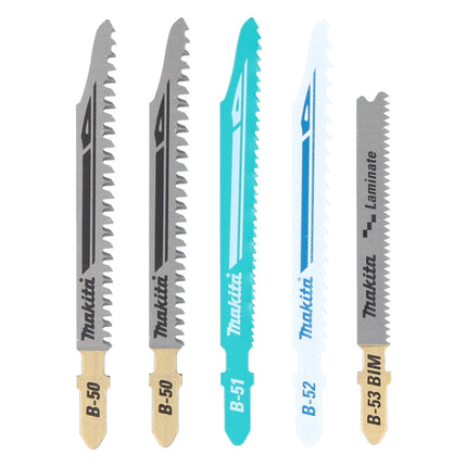 Wyrzynarka akumulatorowa Makita DJV 180 ZJ 18 V + 5-częściowy zestaw brzeszczotów + Makpac - bez akumulatora, bez ładowarki