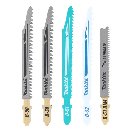 Wyrzynarka akumulatorowa Makita DJV 180 RT1J 18 V + 1x akumulator 5,0 Ah + ładowarka + 5-częściowy zestaw brzeszczotów + Makpac