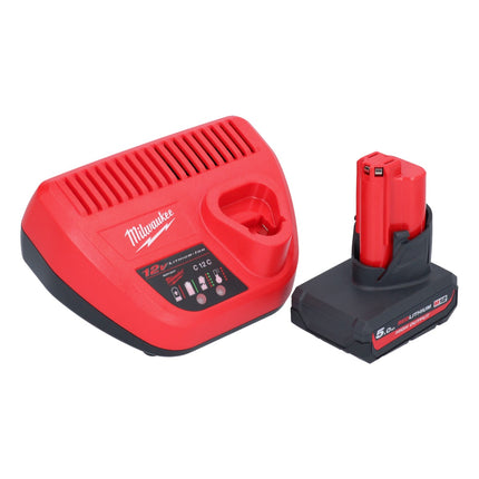 Smarownica akumulatorowa Milwaukee M12 GG-501 12 V 562 bar + 1x akumulator 5,0 Ah + ładowarka