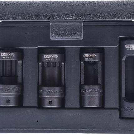 KS TOOLS 1/2" Diesel-Injektoren-Stecknuss-Satz, 4-tlg ( 455.0030 ) - Toolbrothers