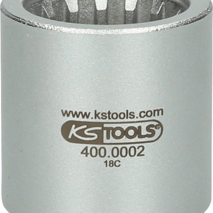 KS TOOLS 1/2" Spezial Stecknuss mit Sonderprofil, matt, 30 mm ( 400.0002 ) - Toolbrothers