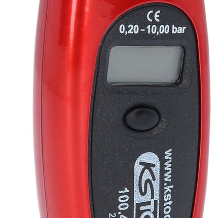 KS TOOLS Digitaler Reifendruckmesser, 0,20 - 10,0 bar ( 100.4055 ) - Toolbrothers
