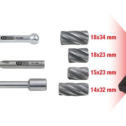 KS TOOLS ABS-Sensoren-Reibahlen-Satz, 7-tlg ( 150.2480 ) - Toolbrothers