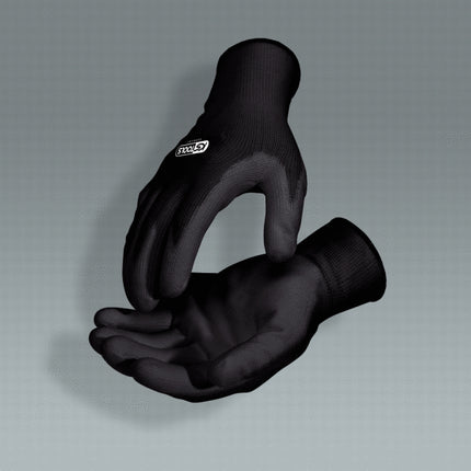 KS TOOLS Mikro-Feinstrickhandschuhe-schwarz, 11, 12 Paar ( 310.0480 ) - Toolbrothers