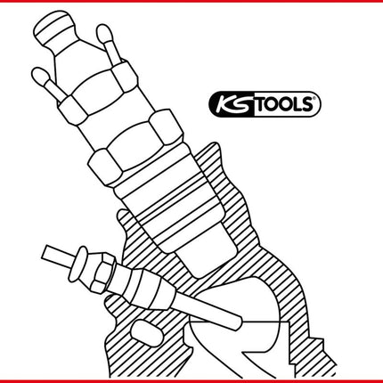 KS TOOLS Glühkerzen-Doppelring-Ratschenschlüssel 8x12mm, abgewinkelt ( 503.0812 ) - Toolbrothers
