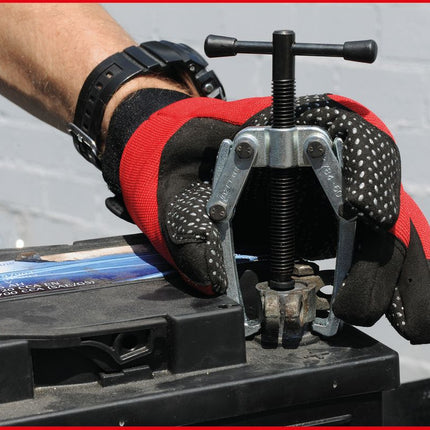 KS TOOLS Universal Polklemmen-Abzieher 2-armig mit Knebel, M10x80mm ( 700.1165 ) - Toolbrothers