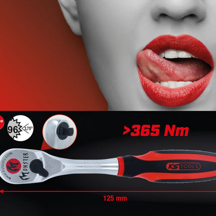 KS TOOLS 3/8" Monster Umschaltknarre, 100 Zahn ( 935.3890 ) - Toolbrothers