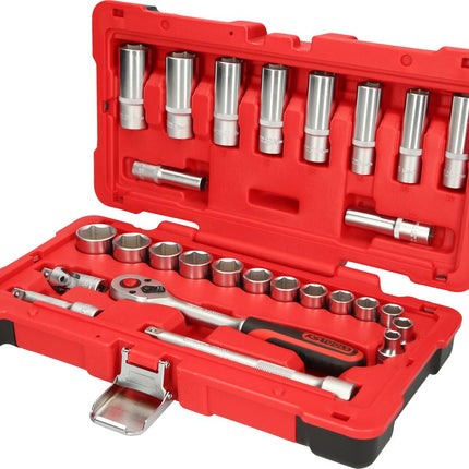 KS TOOLS 3/8" Steckschlüssel-Satz, 27-tlg ( 951.0627 ) - Toolbrothers