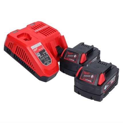 Milwaukee M18 BQSS-402 akumulatorowa szlifierka oscylacyjna 18 V 113 x 104 mm bezszczotkowa + 2x akumulator 4,0 Ah + ładowarka