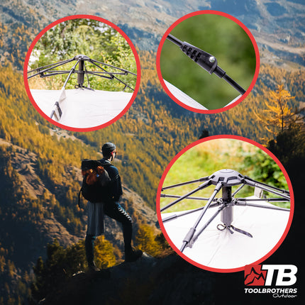 Toolbrothers namiot kempingowy dla 2-4 osób namiot kopułowy namiot hydrauliczny namiot pop-up wodoodporny, 2000 mm słupa wody + mata izolacyjna