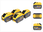 Akumulator DeWalt 4x DCB 548 18 V / 54 V maks. 12 Ah / 12000 mAh Li-Ion XR FLEXVOLT - ze wskaźnikiem poziomu naładowania