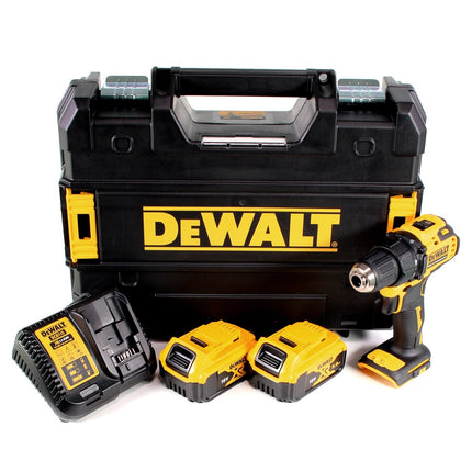Akumulatorowa wiertarko-wkrętarka DeWalt DCD 708 P2T 18 V Li-Ion Brushless w pudełku TSTAK + 2 x akumulator 5,0 Ah + ładowarka