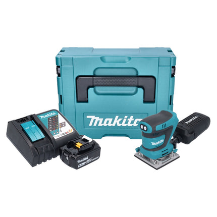 Makita DBO 484 RT1J akumulatorowa szlifierka oscylacyjna 18 V 112 x 102 mm + 1x akumulator 5,0 Ah + ładowarka + Makpac