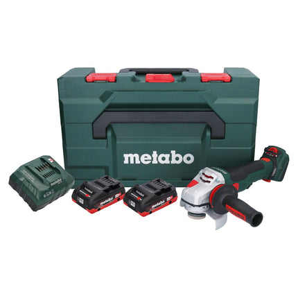 Metabo WVB 18 LTX BL 15-125 Szybka akumulatorowa szlifierka kątowa 18 V 125 mm bezszczotkowa + 2x akumulator 4,0 Ah + ładowarka + metaBOX