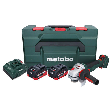 Metabo WVB 18 LTX BL 15-125 Szybka akumulatorowa szlifierka kątowa 18 V 125 mm ( 601731660 ) bezszczotkowa + 2x akumulator 5,5 Ah + ładowarka + metaBOX