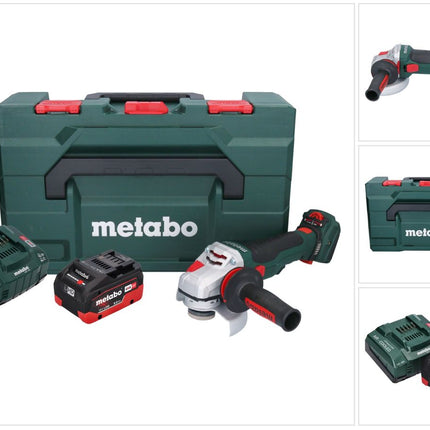 Metabo WVB 18 LTX BL 15-125 Szybka akumulatorowa szlifierka kątowa 18 V 125 mm bezszczotkowa + 1x akumulator 8,0 Ah + ładowarka + metaBOX