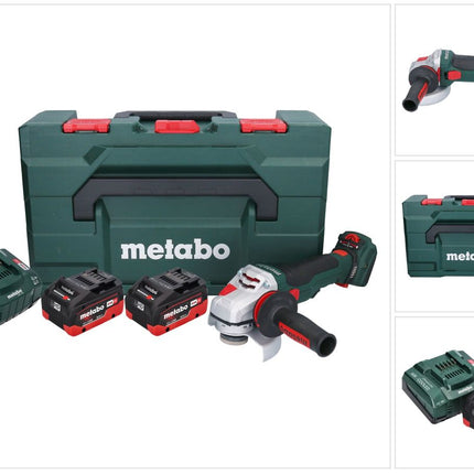 Metabo WVB 18 LTX BL 15-125 Szybka akumulatorowa szlifierka kątowa 18 V 125 mm bezszczotkowa + 2x akumulator 8,0 Ah + ładowarka + metaBOX