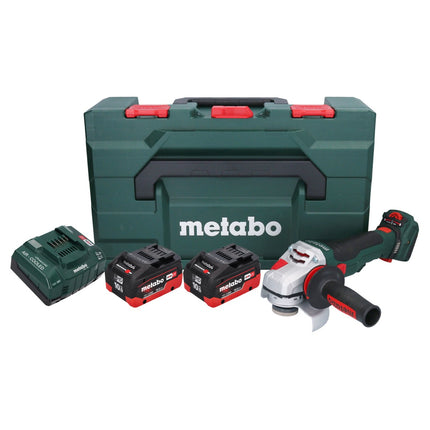 Metabo WVB 18 LTX BL 15-125 Szybka akumulatorowa szlifierka kątowa 18 V 125 mm bezszczotkowa + 2x akumulator 10,0 Ah + ładowarka + metaBOX