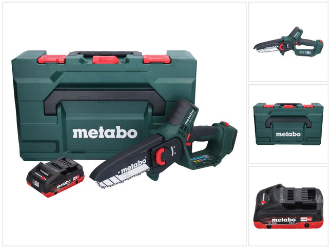 Akumulatorowa pilarka do gałęzi Metabo MS 18 LTX 15 18 V 15 cm 5 m/s + 1x akumulator 4,0 Ah + metaBOX - bez ładowarki