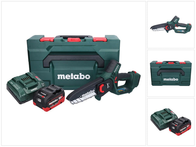 Akumulatorowa pilarka do gałęzi Metabo MS 18 LTX 15 18 V 15 cm 5 m/s + 1x akumulator 5,5 Ah + ładowarka + metaBOX