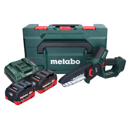 Akumulatorowa pilarka do gałęzi Metabo MS 18 LTX 15 18 V 15 cm 5 m/s + 2x akumulator 5,5 Ah + ładowarka + metaBOX