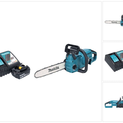 Makita DUC 357 RMX2 Akumulatorowa pilarka łańcuchowa 18 V 35 cm 7,7 m/s Bezszczotkowa + 1x akumulator 4,0 Ah + ładowarka