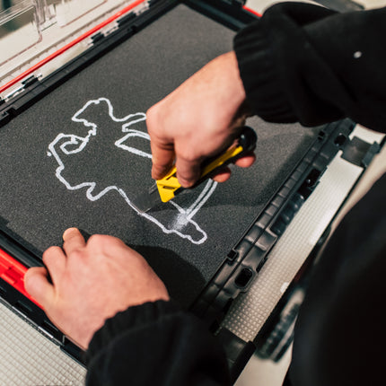 Qbrick System ONE Organizer 2XL 2.0 MFI sztaplowany 582 x 387 x 172 mm 19,5 l IP66 z wkładem piankowym