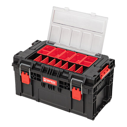 Qbrick System PRIME Toolbox 250 Expert z organizerem do sztaplowania 535 x 327 x 277 mm 26l IP66 z 10 przegrodami + 5 wkładkami