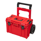 Qbrick System PRIME Cart RED ULTRA HD Custom sztaplowany 590 x 425 x 660 mm 37 l IP66 100 kg nośności z podwójnym teleskopowym uchwytem aluminiowym