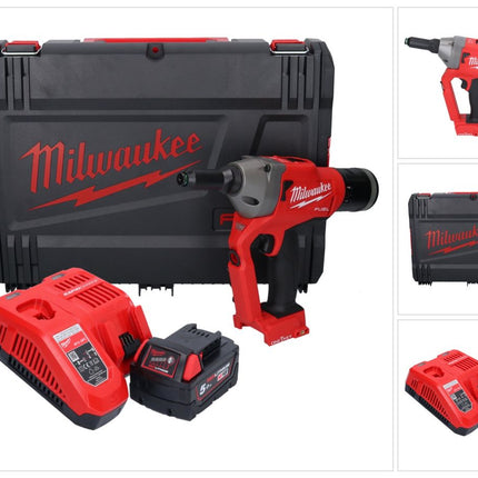 Milwaukee M18 ONEFPRT-501X nitownica akumulatorowa 18 V 20 kN bezszczotkowa + 1x akumulator 5,0 Ah + ładowarka + pudełko HD