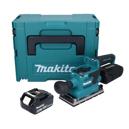 Makita DBO 381 G1JU Akumulatorowa szlifierka oscylacyjna 18 V 93 x 185 mm bezszczotkowa + 1x akumulator 6,0 Ah + Makpac - bez ładowarki