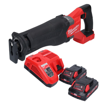 Milwaukee M18 FSZ-302 akumulatorowa pilarka szablasta 18 V bezszczotkowa + 2x akumulator 3,0 Ah + ładowarka