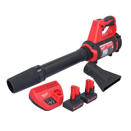 Milwaukee M12 BBL-502 akumulatorowa dmuchawa 12 V + 2x akumulator 5,0 Ah + ładowarka